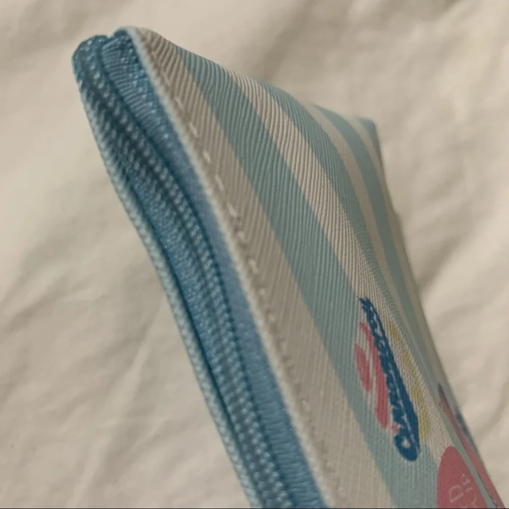 Cinnamoroll Baby Blue and White Striped Zip Pencil Bag